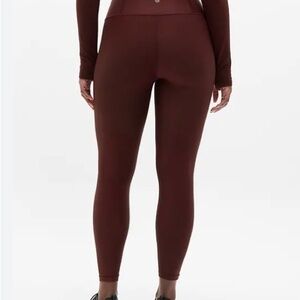 Athleta Interval High Rise Perforated Legging GARNET - NWT